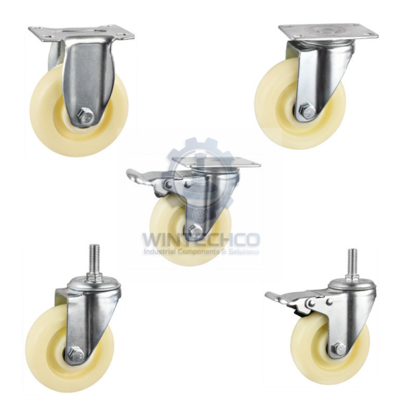 Bánh xe Nylon trắng D75