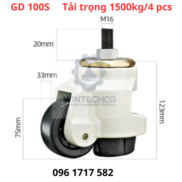 Bánh xe Footmaster GD 100S