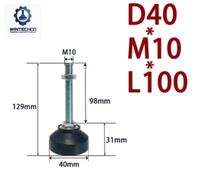 Chân tăng chỉnh đế nhựa D40xM10x100