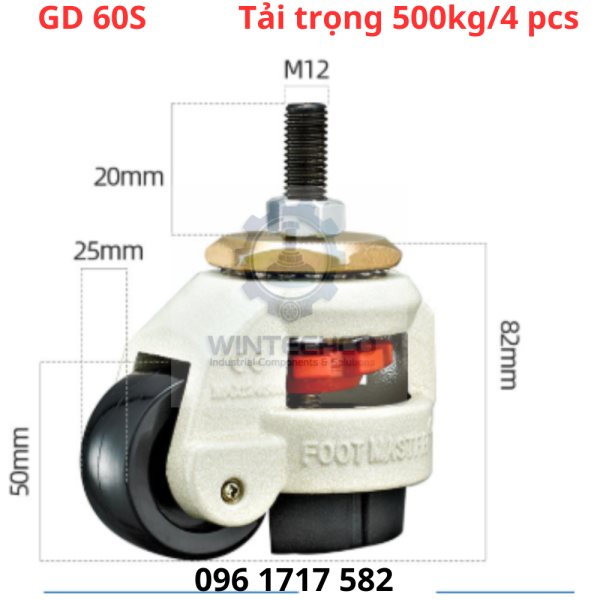 Bánh xe Footmaster GD 60S