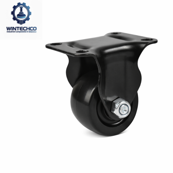 Bánh xe đen lùn D75 cố định