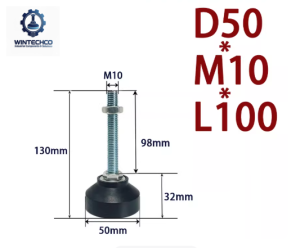 Chân tăng chỉnh đế nhựa D50xM10x100